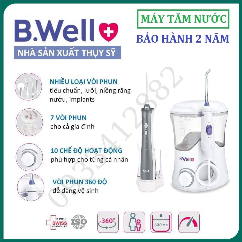 Máy Tăm Nước B-Well Nhập Khẩu Chính Hãng Thụy Sỹ, vệ sinh răng miệng sạch sẽ đặc biệt là răng niềng