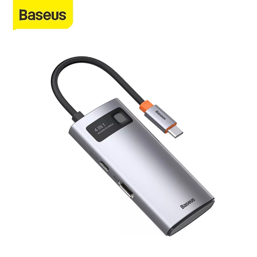 Bộ Hub chuyển Type C Baseus 4 in 1 cho Laptop Metal Gleam  ( Type-C to HDMI/ USB3.0/ PD 100)