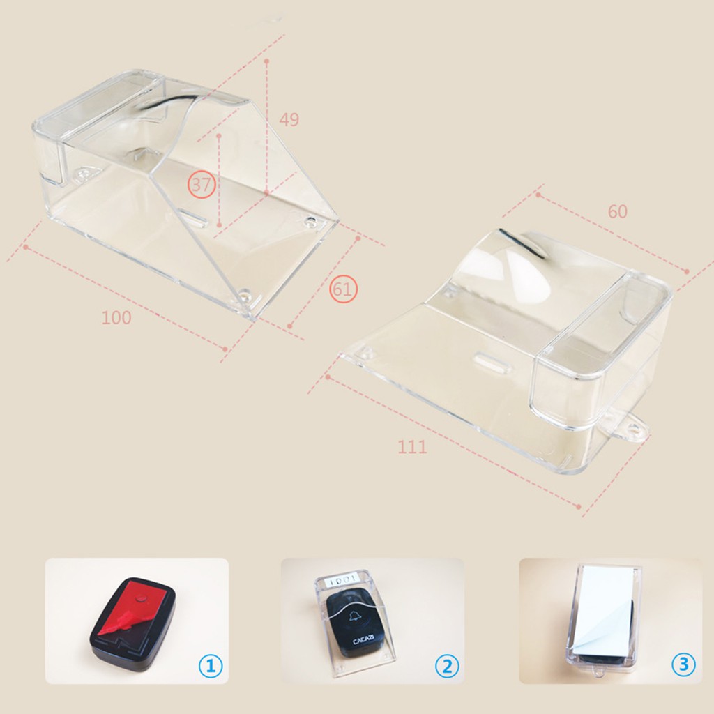 Vỏ Bọc Chuông Cửa Thông Minh Trong Suốt Chống Nước Bong Bóng 61