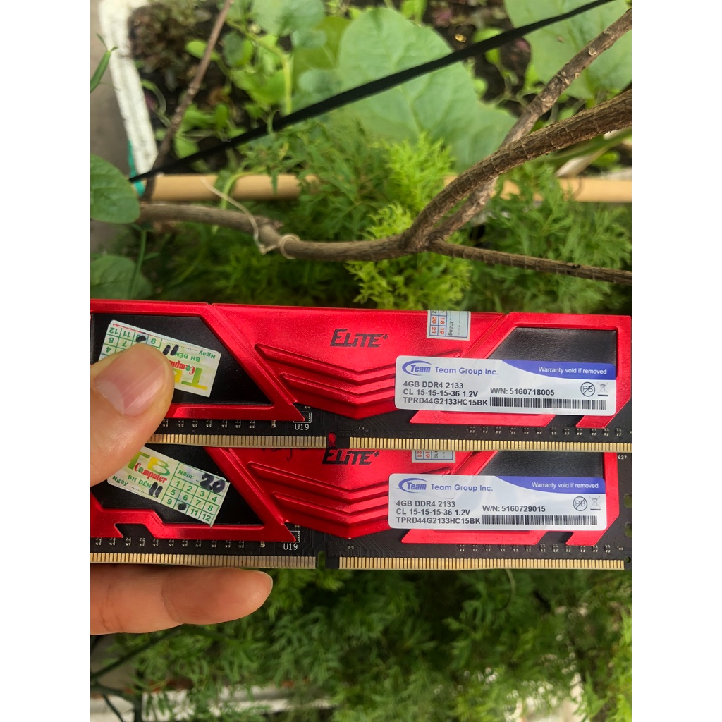 Ram máy tính TEAM ELITE 4GB DDR4 Bus 2133MHz tản nhiệt thép. Hàng đã qua sử dụng. BH 1 tháng
