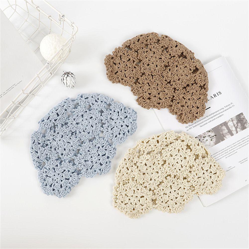 Mũ Beanie Dệt Kim Đính Hoa Thời Trang Cho Nữ