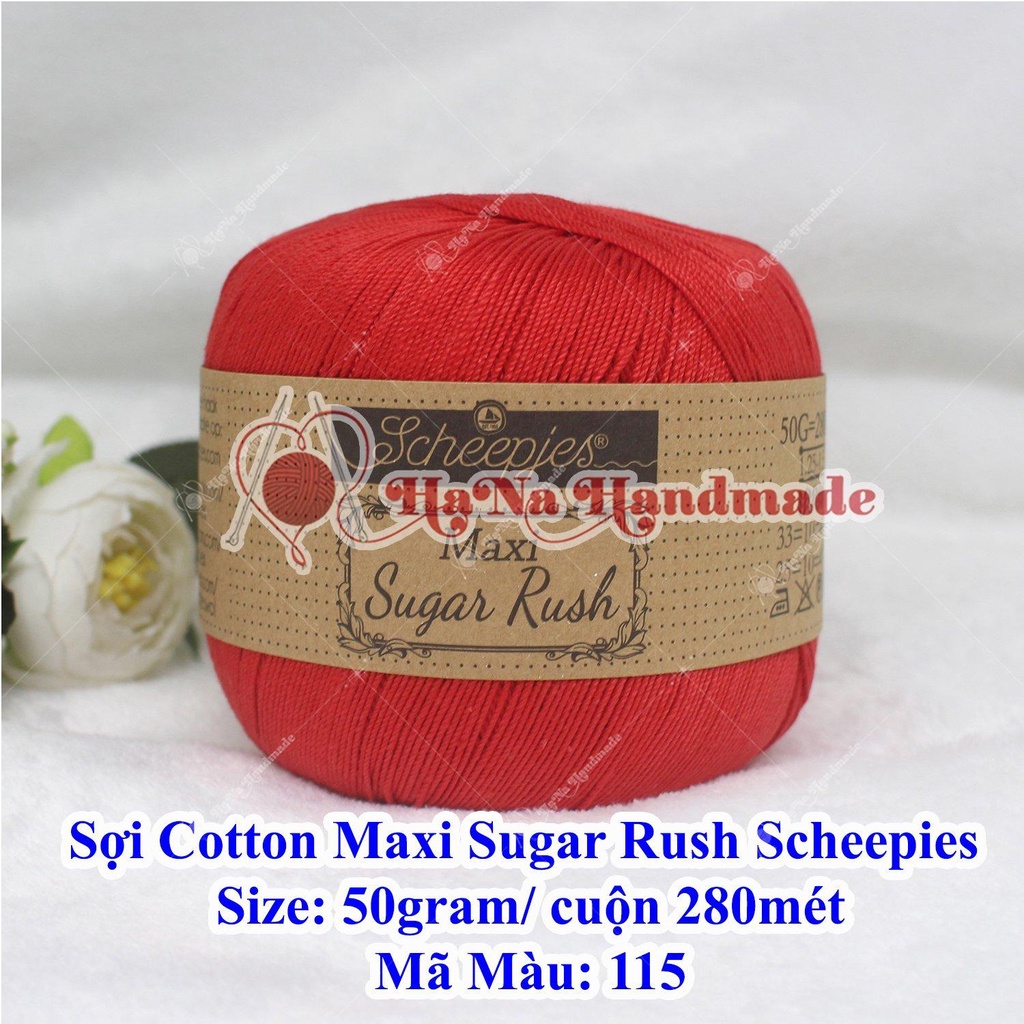 Sợi cotton Maxi Sugar Rush Scheepies 50g/ cuộn 280m