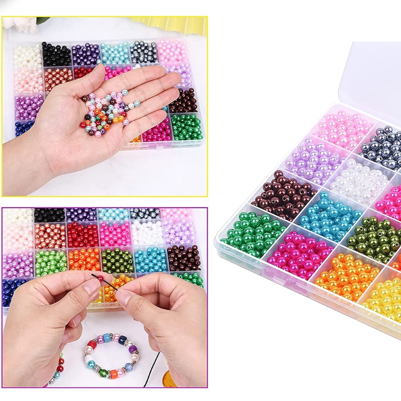 Hạt Nhựa Nhiều Màu Sắc Dùng Làm Trang Sức Thủ Công
