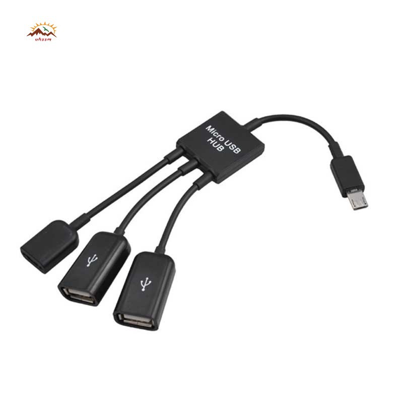 Dây Cáp Otg Chuyển Đổi 3 Trong 1 Cổng Micro Usb Sang Cổng Usb 2.0