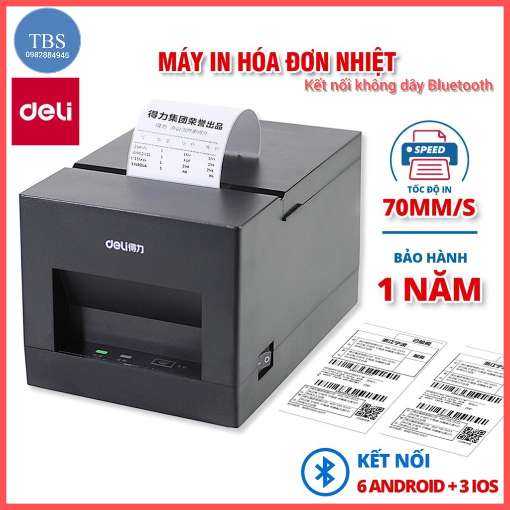 Máy in hóa đơn nhiệt Epson T81 và Deli