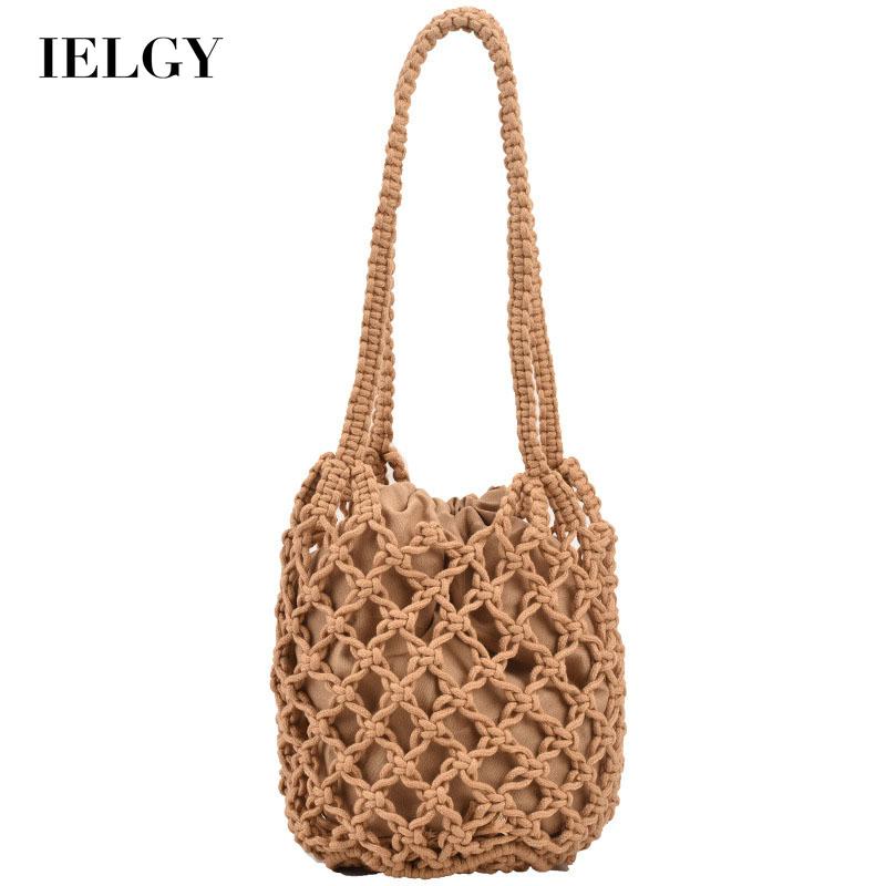 Túi xô đeo vai IELGY thiết kế khoét lỗ nhỏ gọn thời trang cho nữ