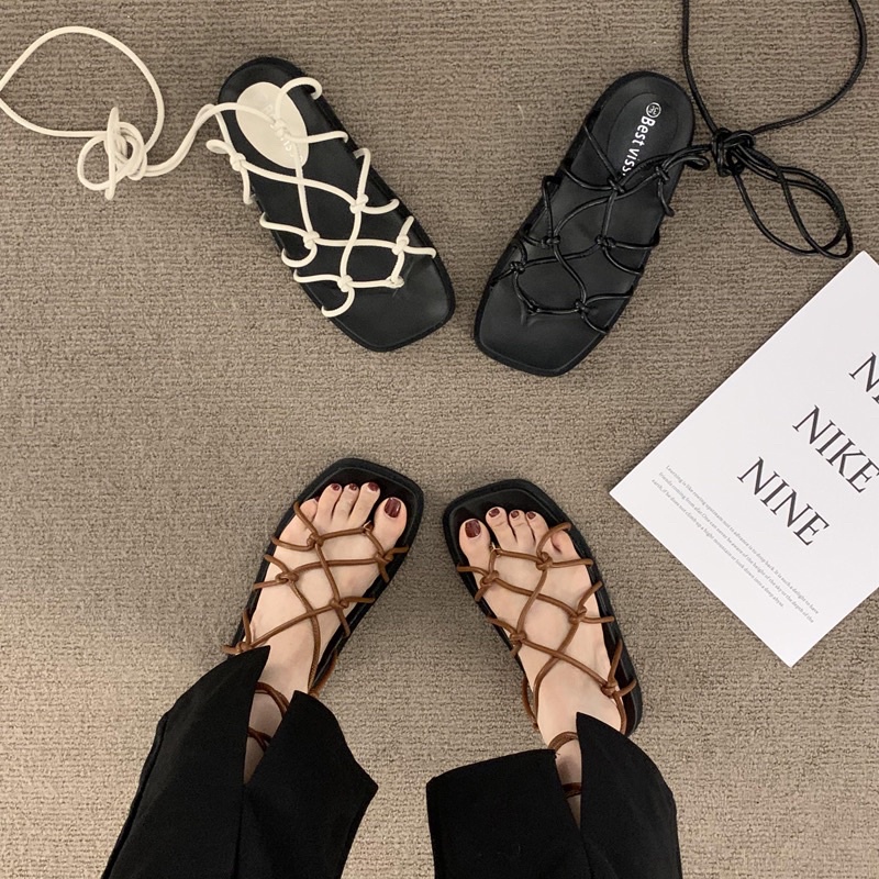 Dép lưới đan dây đi biển độc lạ  có hình thật