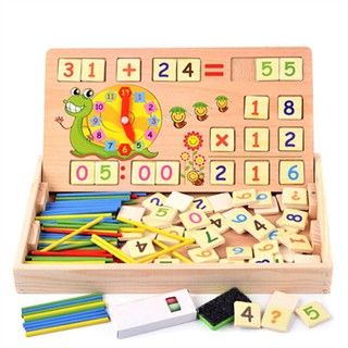 Bảng ghép gỗ học toán, bảng tính số cho bé