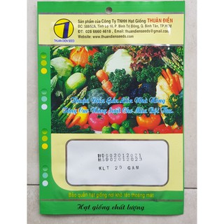 HẠT GIỐNG CẢI XANH MỠ 20 GR