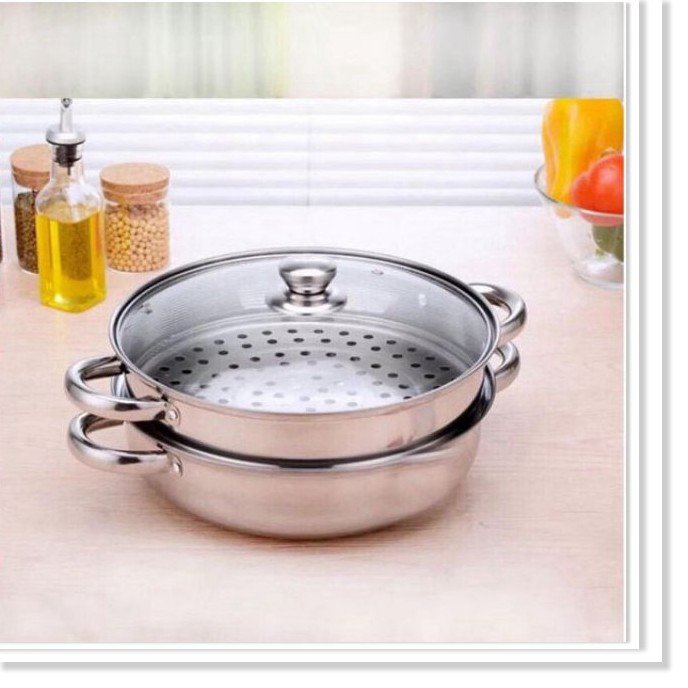 [Giá sỉ] Nồi hấp #inox 2 tầng size 28cm