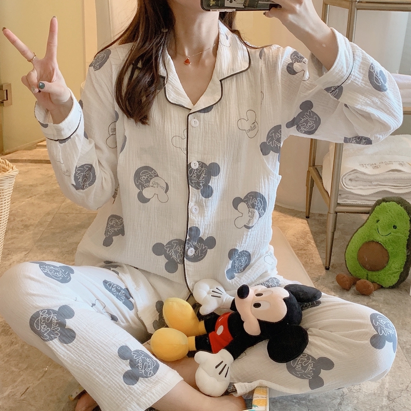 Bộ Quần Áo Ngủ Tay Dài Chất Cotton Mềm Mại Hợp Thời Trang Cho Mẹ Bầu | BigBuy360 - bigbuy360.vn