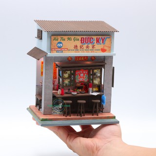 Mô hình gỗ diy - hủ tíu mì gia - thế giới tí hon - ad08