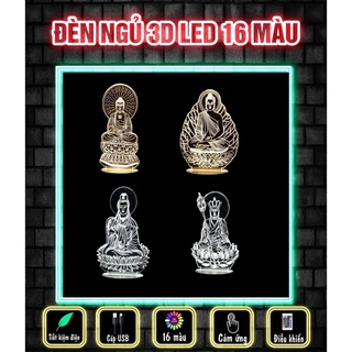 Đèn Ngủ 3D, Đèn Led 3D Khắc Hình Tượng Phật, Khắc Hình Theo Yêu Cầu