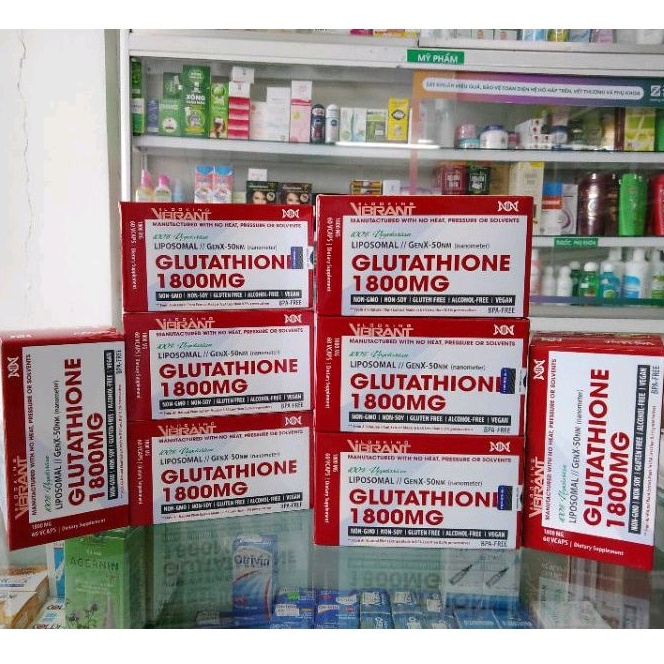 Viên Uống Glutathione 1800mg Hỗ trợ làm đẹp da chống oxy hoá giải độc gan tăng cường hệ mễn dịch.