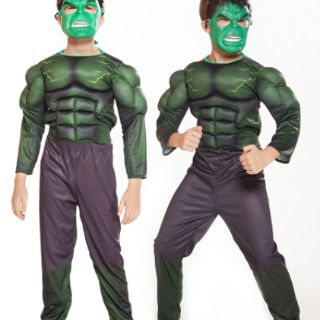 (CÓ SẴN) Trang Phục Siêu Anh Hùng Hóa Trang Người Khổng Lồ Xanh Hulk Kèm Mặt Nạ Cho Trẻ Em