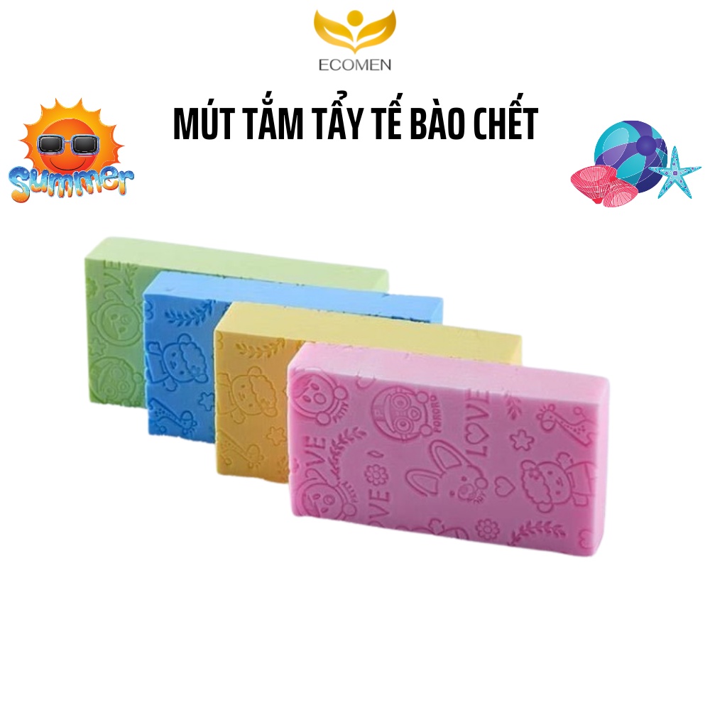 Miếng Mút Kỳ Ghét Hàn Quốc PORORO Siêu Mềm Mại Tẩy Da Chết Tạo Bọt Bảo Vệ Da Nhiều Màu Dễ Thương HERATECH