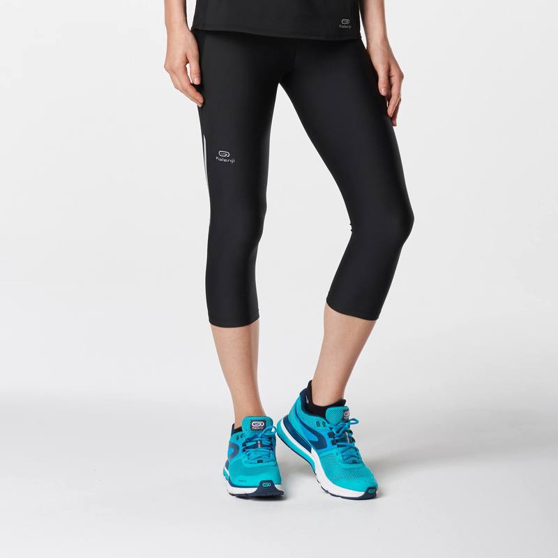 Quần lửng chạy bộ Decathlon KALENJI Run Dry cho nữ - Đen size 2XS