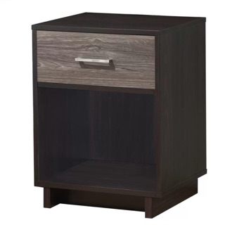 TÁP ĐẦU GIƯỜNG, Kệ Đầu Giường Vuông 2 Ngăn Kéo Màu đen và trắng 630 x 450 x 400 mm