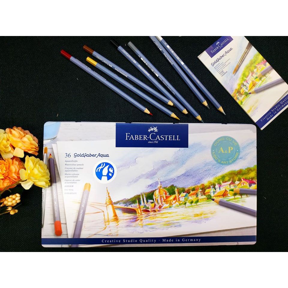 Chì Màu Nước Faber Castell Hộp Thiếc 12m/24m/36m/48m