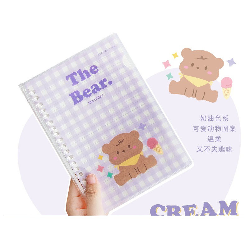 Sổ bìa còng hoạt hình cute A5-B5  -StudywithNgan-cong03