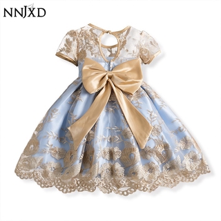 NNJXD Đầm dự tiệc dáng công chúa cho bé gái 4-10 tuổi