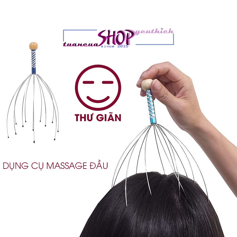 Dụng cụ mát xa đầu giảm mệt mỏi - Cây massage đầu thư giãn, giảm đau đầu, giúp ngủ ngon