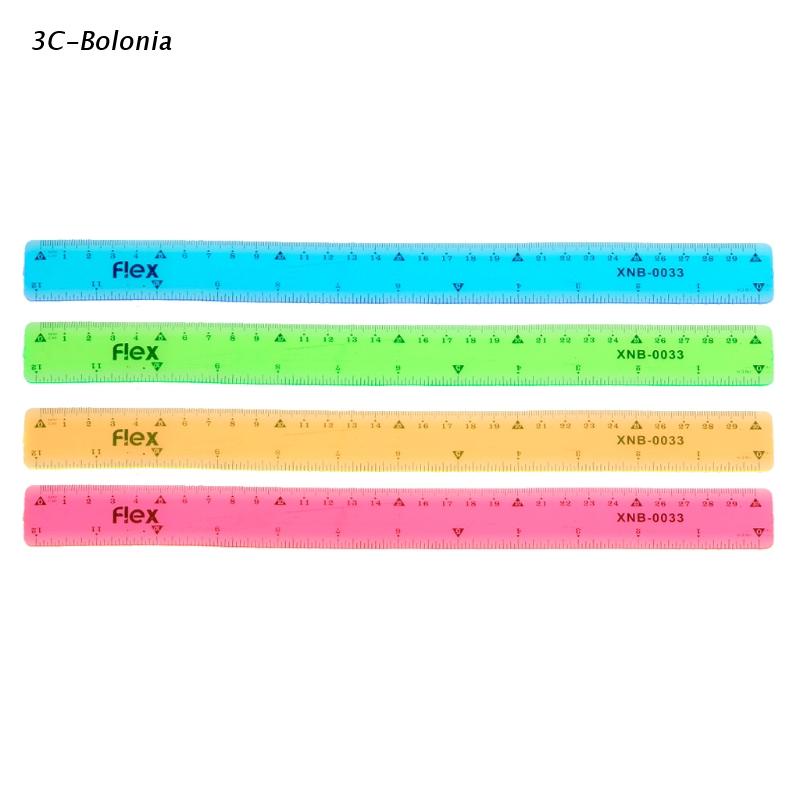 Thước Nhựa PVC Trong Suốt Mềm Mại Có Thể Uốn Cong Cho Học Sinh