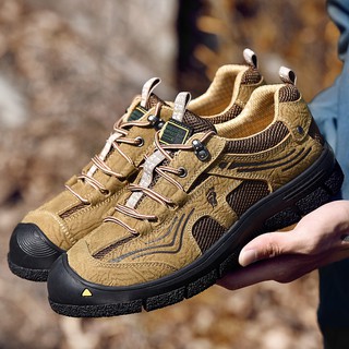 Anti-slip waterproof cowhide hiking shoes for outdoor activities