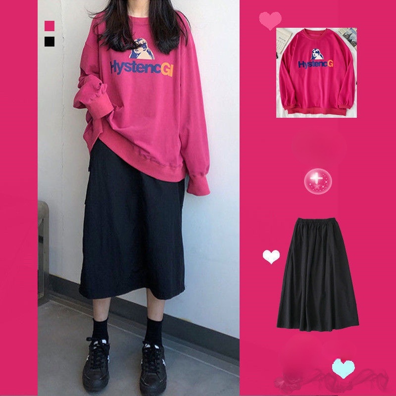 Set áo hoodie và chân váy chữ A thiết kế mới thời trang dành cho nữ (có bán lẻ)