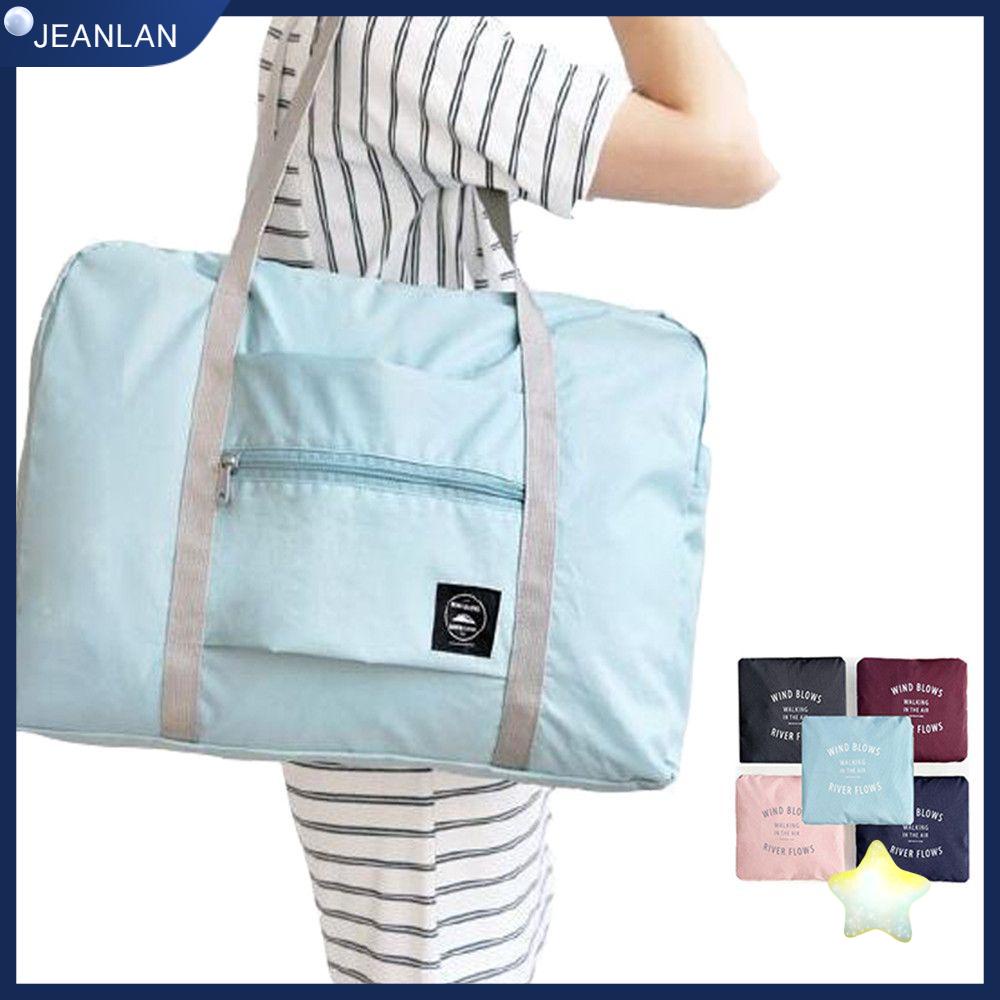 Túi đựng đồ quần áo xách tay tote vải thô chống thấm nước sức chứa lớn gấp lại được khối lượng nhẹ dành cho nam và nữ