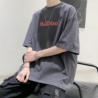 Áo thun ngắn tay in chữ phong cách thời trang Hàn Quốc trẻ trung cho nam