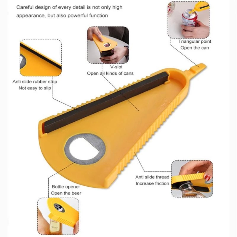 Dụng Cụ Vặn, Mở Nắp Chai Lọ Thủy Tinh Đa Năng, Khui Đồ Hộp, Bia, Nước Ngọt, Siêu Tiện Dụng