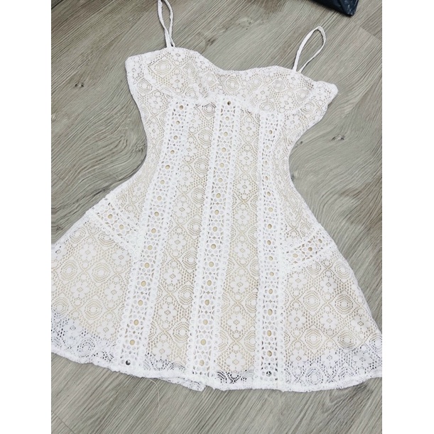 G1- đầm body ren 2 dây, chất ren, k mút