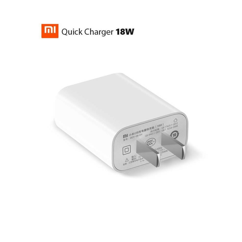 Củ sạc 18w nhanh Quick Charge 3.0 Xiaomi MDY-08-EH (Trắng) - Cốc sạc nhanh xiaomi QC3.0 (White)