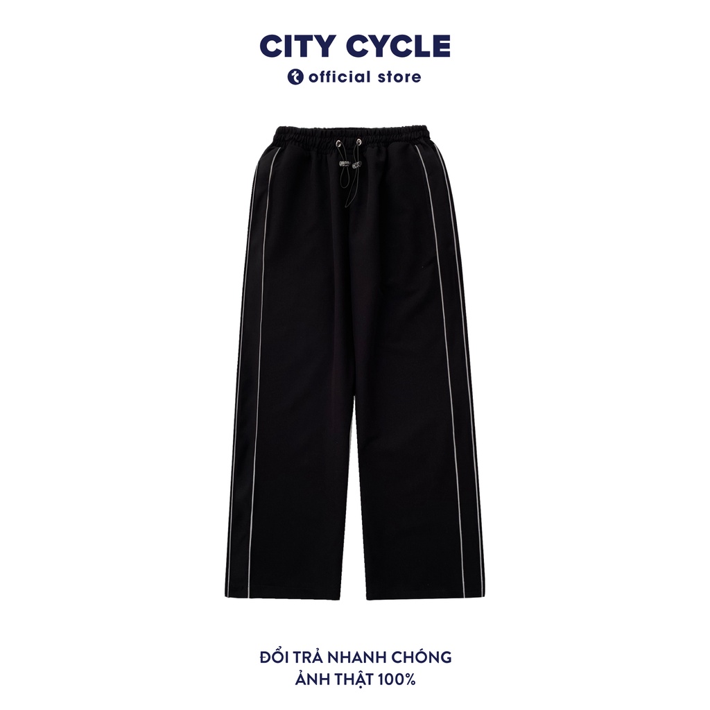 Quần ống rộng nam nữ 2 line City Cycle - Quần vải phối 2 sọc Unisex ống suông Local Brand