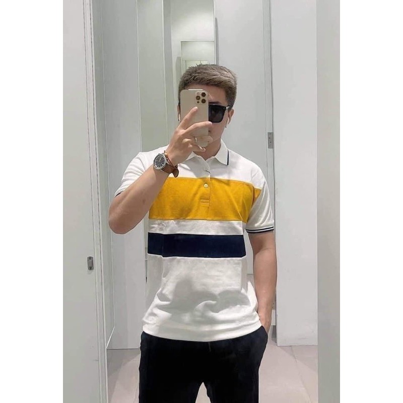 ÁO POLO NAM PHỐI VÀNG ĐEN | BigBuy360 - bigbuy360.vn