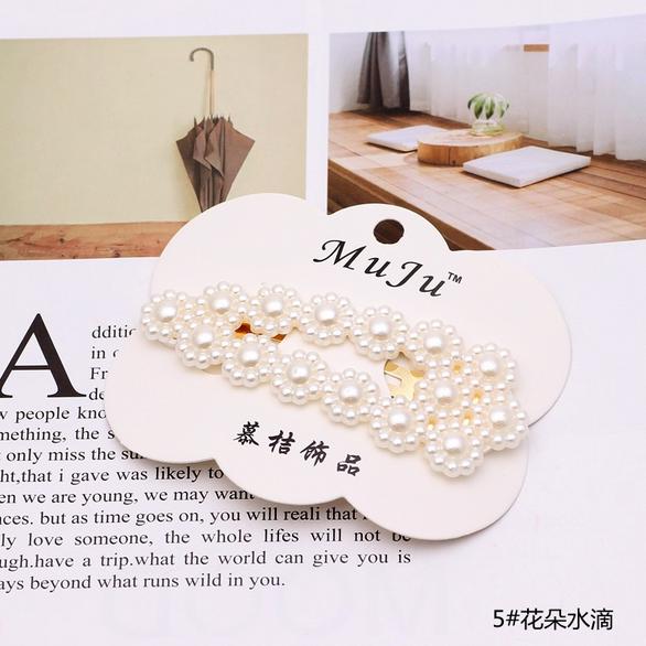 Kẹp tóc đính hạt giả ngọc trai
