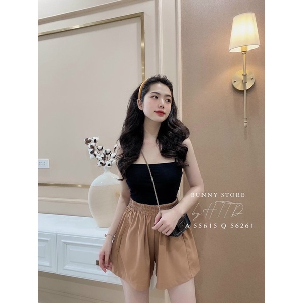 Quần shorts lụa trơn cạp chun cá tính nhiều màu