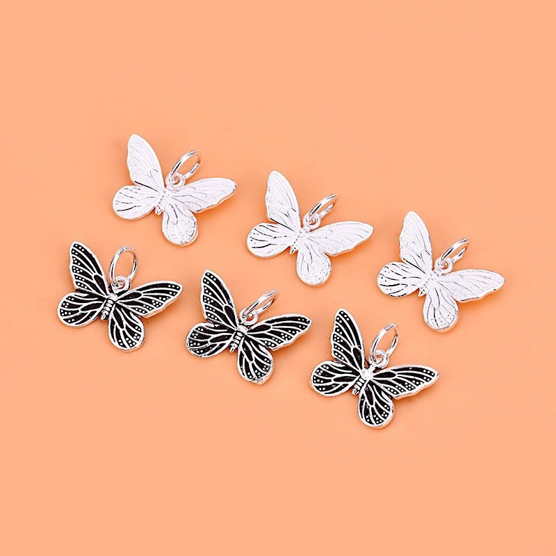 charm bạc butterfly mix đá bạc thái và bạc ta s925