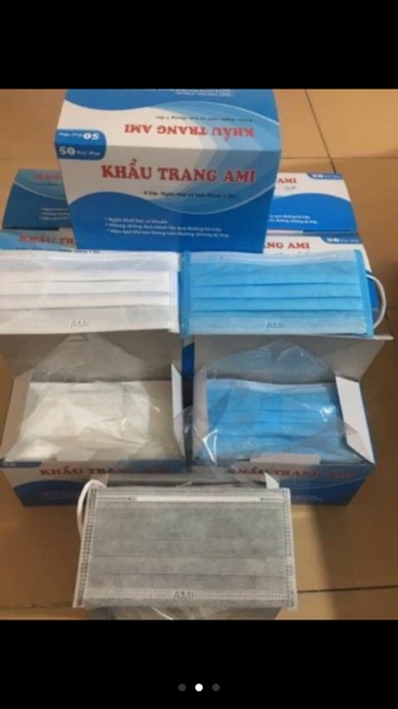 Khẩu trang  4 lớp AMI màu trắng( hộp 50c)