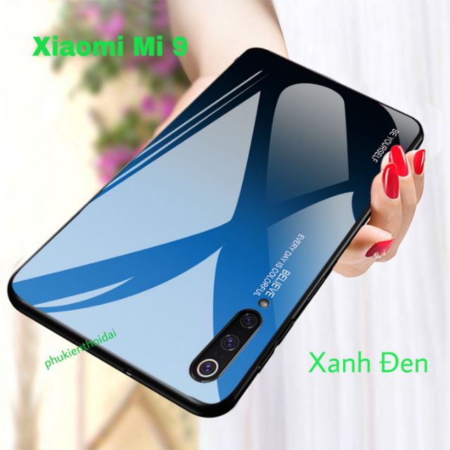 Ốp lưng kính đa sắc Xiaomi Mi 9 FREESHIP Từ 50k thời trang cao cấp