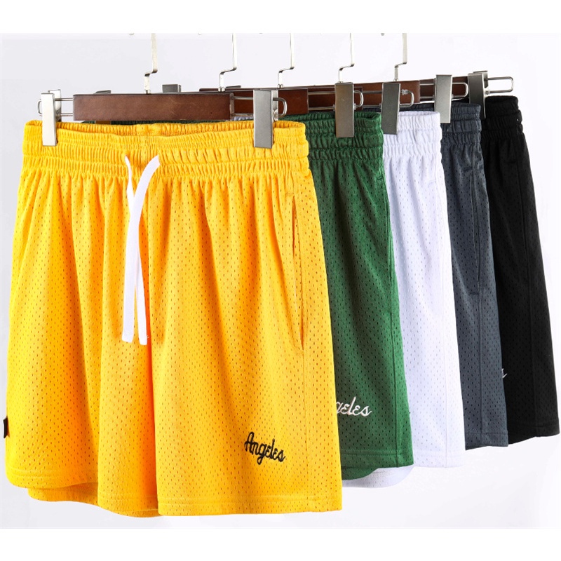 Hàng Bán Chạy Quần Short Thể Thao Đi Biển Lưng Thun Phối Lưới Hai Lớp Phong Cách Los Angeles Thời Trang Unisex Dễ Phối Đồ