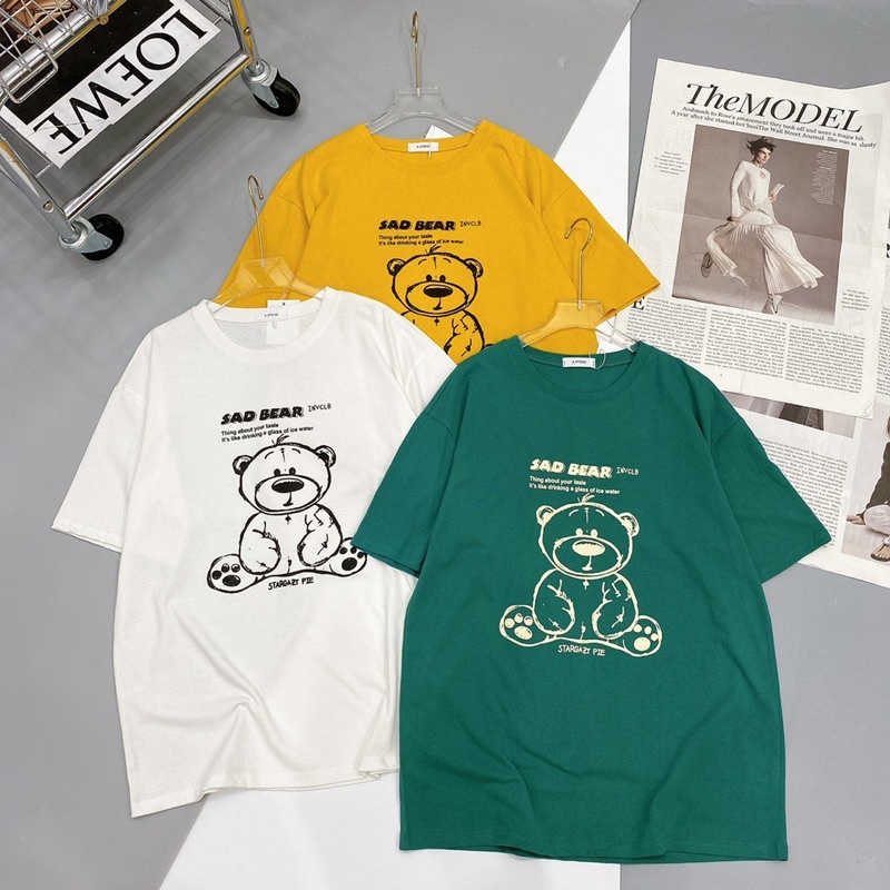 May Shop- Áo phông gấu phom rộng tay lỡ