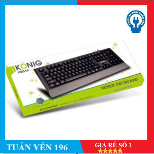 Bàn Phím và Chuột Có Dây Gaming Konig KB518 Chống Nước