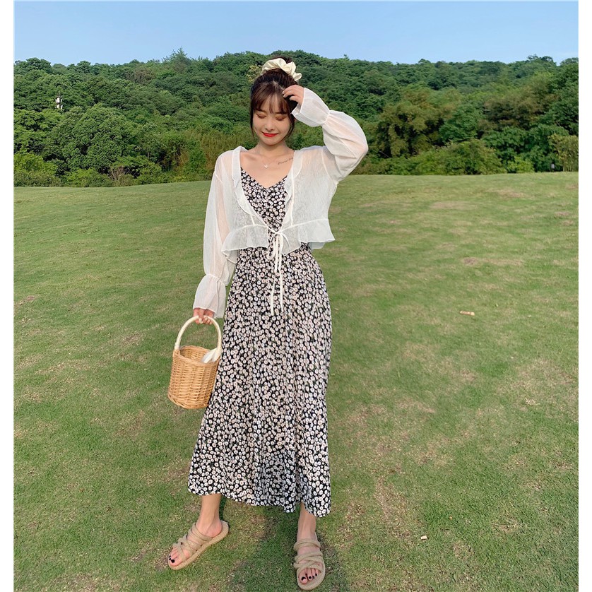 [CÓ SẴN] Áo Khoác Voan Trắng Viền Bèo Ulzzang Trắng mỏng | BigBuy360 - bigbuy360.vn