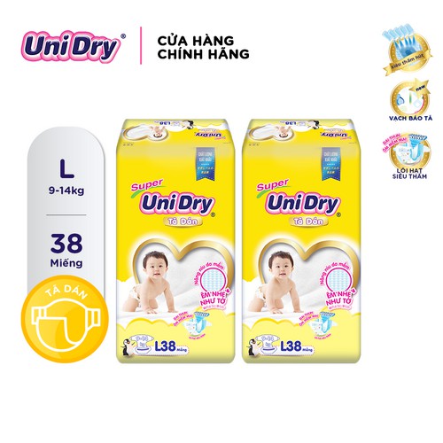 Combo 2 tã dán UniDry M42/L38/XL34