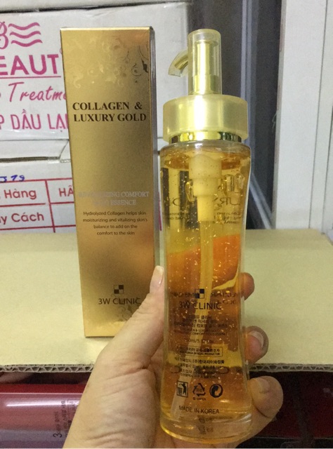 [chính hãng] seurum collagen luxury gold 3w clinic dưỡng trắng da mờ thâm nám chai lớn 150ml