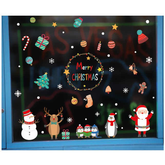 Decal trang trí Noel - Vẫy tay chào đón 1 mùa lễ Giang Sinh