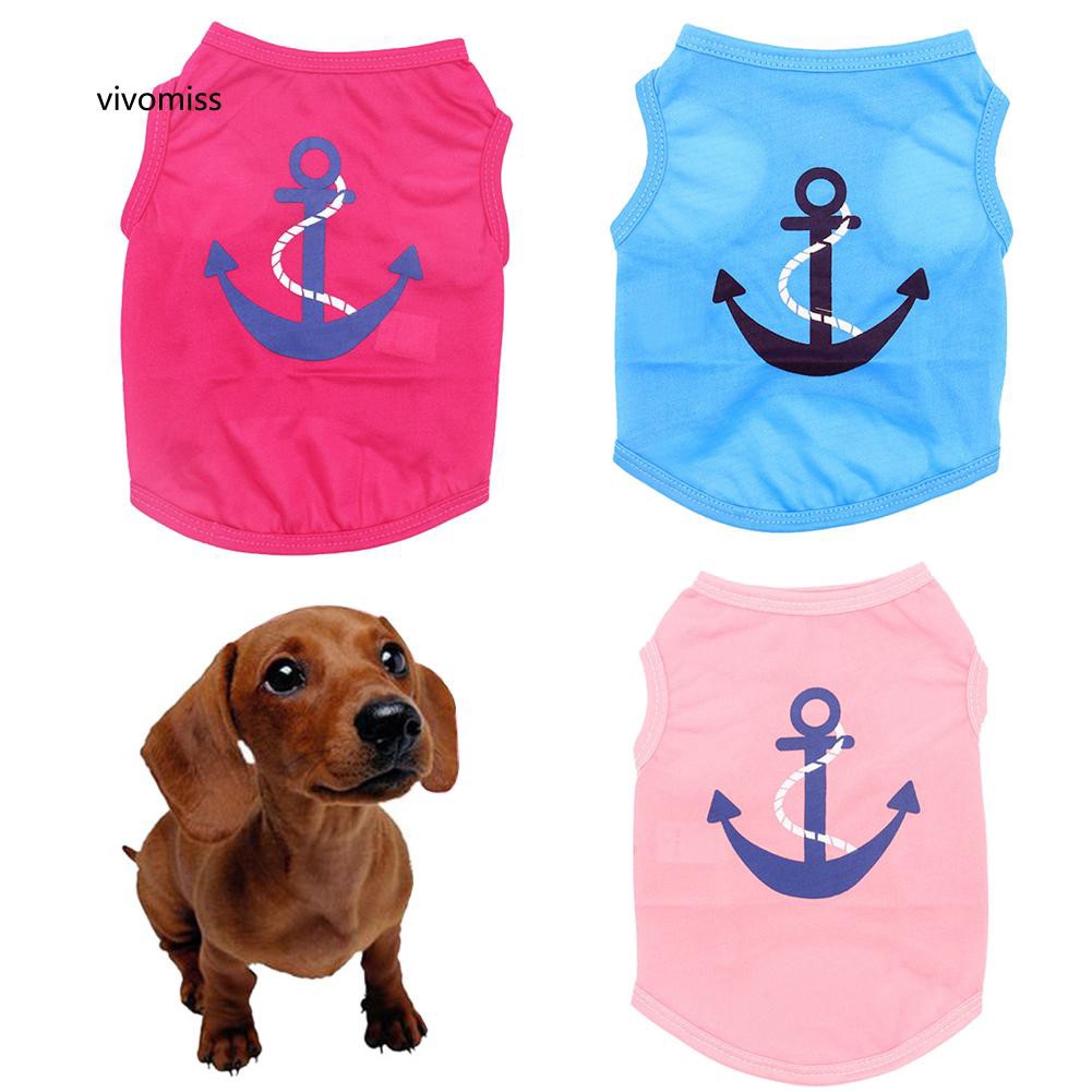 Áo thun in hình mỏ neo đáng yêu cho thú cưng