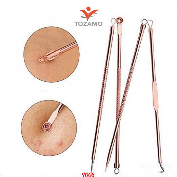 Combo 4 cây nặn mụn chuyên nghiệp  màu đồng T006